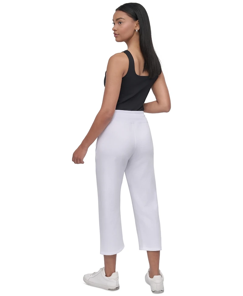 Dkny Sport Women's Studded-Logo Cropped Pants