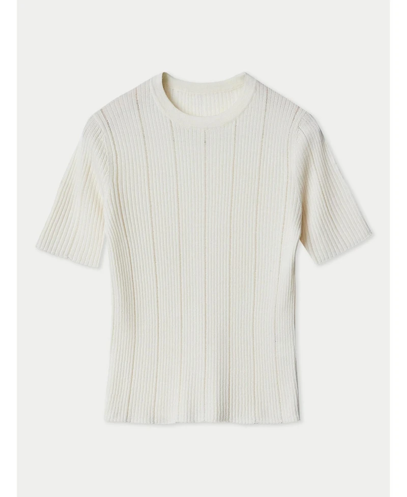 Gobi Cashmere Women's Ajour-Knit Silk Top