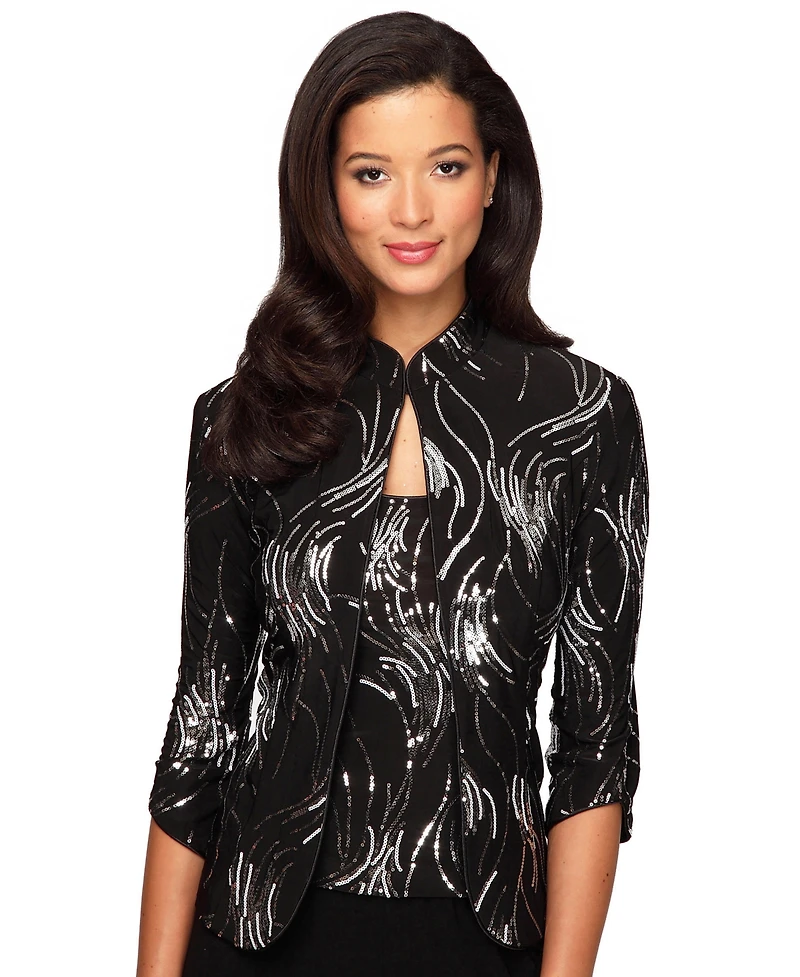 Alex Evenings Petite 2-Pc. Sequined Twinset