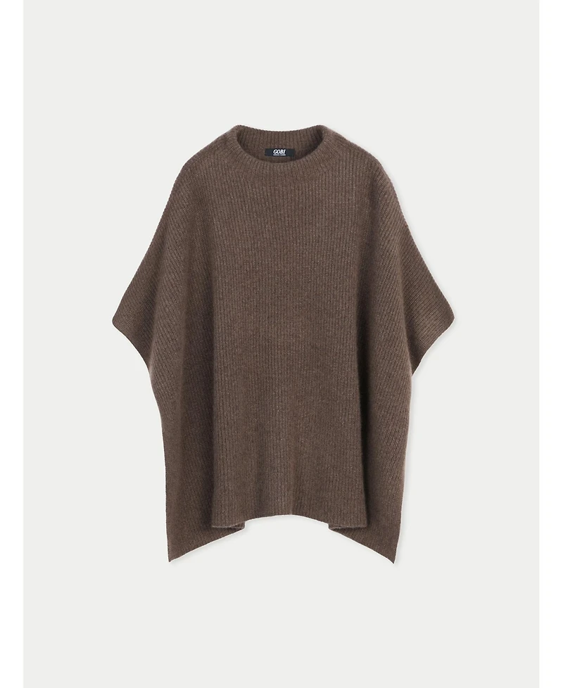 Gobi Cashmere Women's Rib-Knit Cashmere Poncho