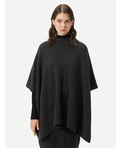 Gobi Cashmere Women's Rib-Knit Cashmere Poncho