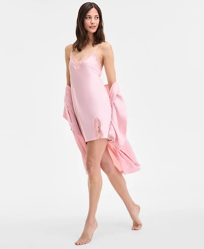 I.n.c. International Concepts Women's Lace-Trim Satin Chemise