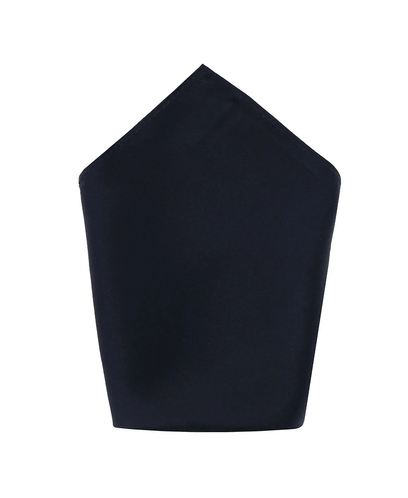 Trafalgar Men's Sutton Solid Color Silk Necktie and Pocket Square Combo