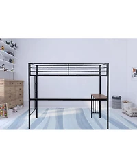 Metal Loft Bed with Desk – Space-Saving Design