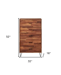 Five-Drawer Dresser for Bedroom Storage and Organization