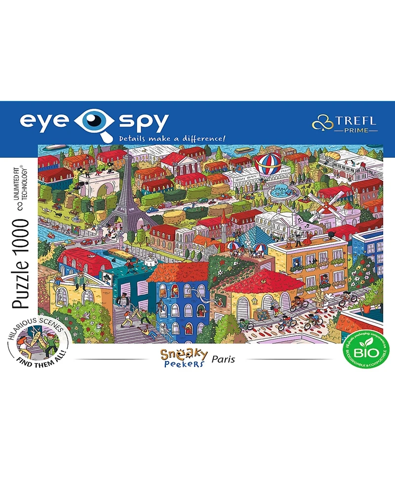Trefl Prime Eye Spy 1000 Piece Puzzle - Sneaky Peakers: Paris