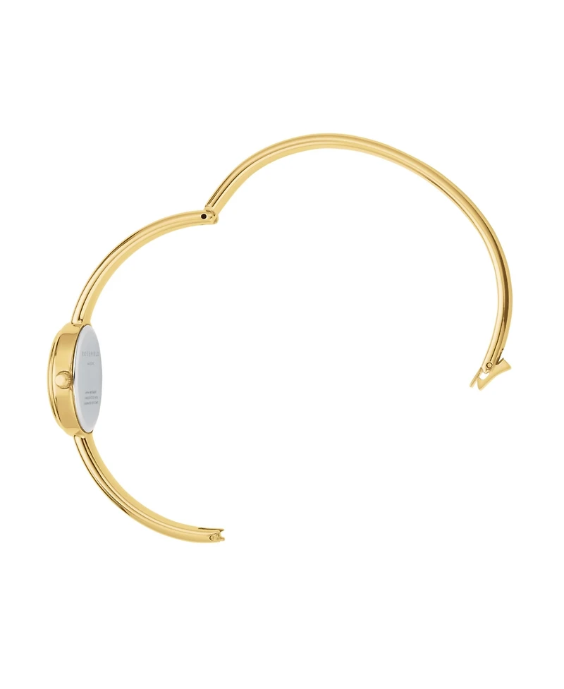 Rosefield Bangle Women' Gold tone Stainless Steel Bracelet Watch 23.5mm