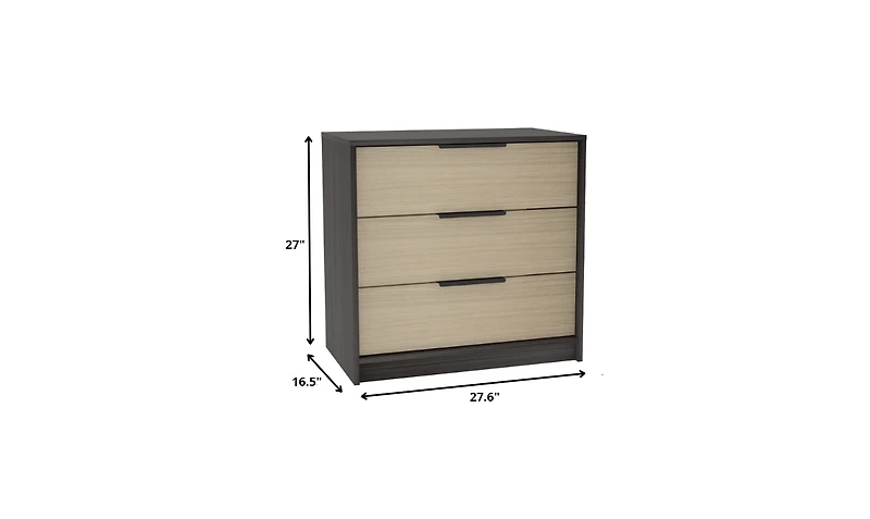 Three-Drawer Dresser for Bedroom Storage and Organization