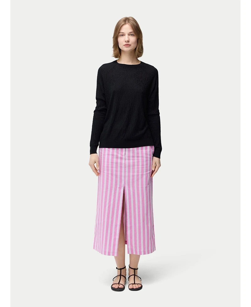 Gobi Cashmere Women's Silk Cashmere Textured Sweater