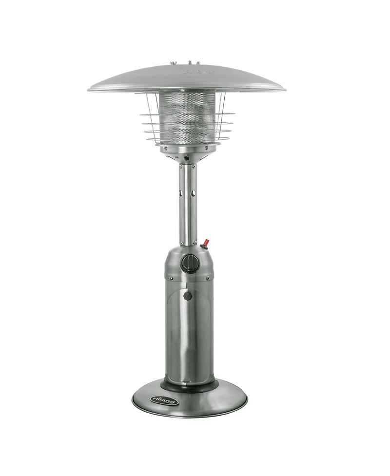 11000 Btu Silver Steel Propane Cylindrical Pole Tabletop Patio Heater