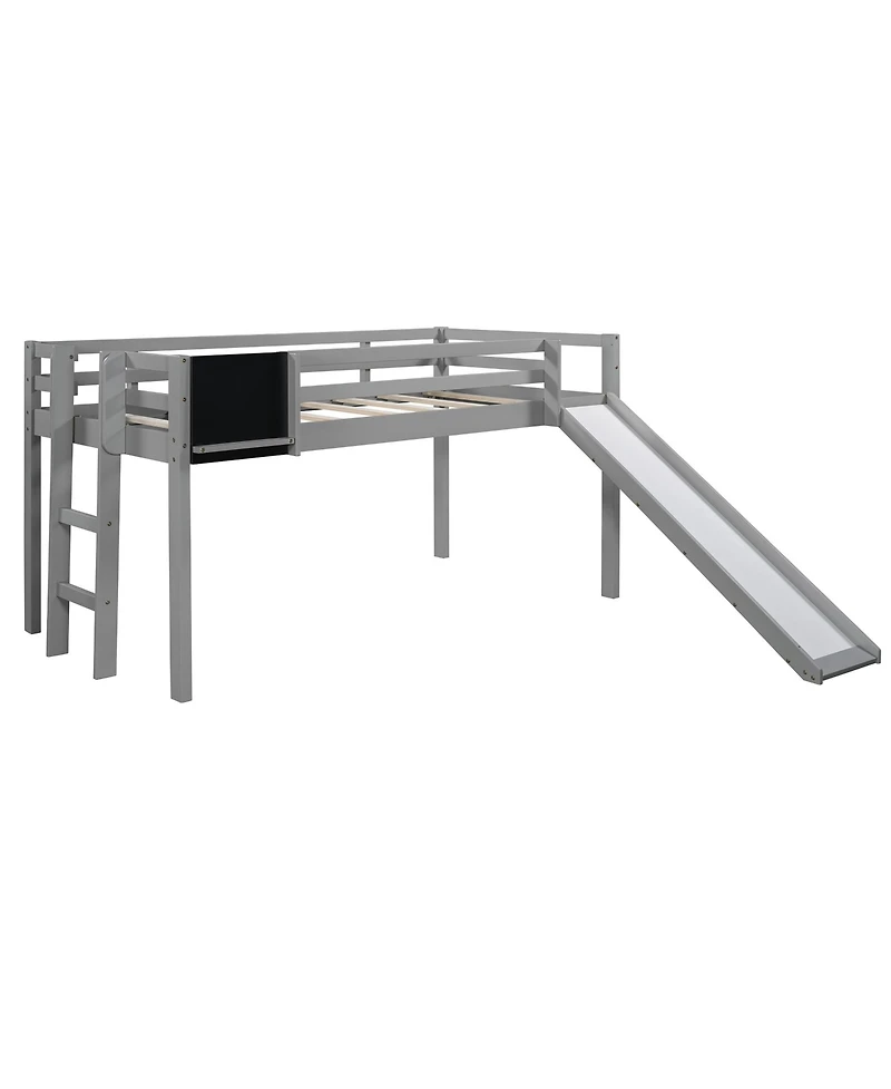 Loft Bed with Slide and Chalkboard – Perfect for Creative Play & Sleep