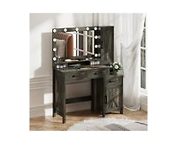 Vlsrka Vanity Desk with Mirror and Light