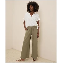 Pact Women's Organic Cotton Coastal Double Gauze Split Hem Pant