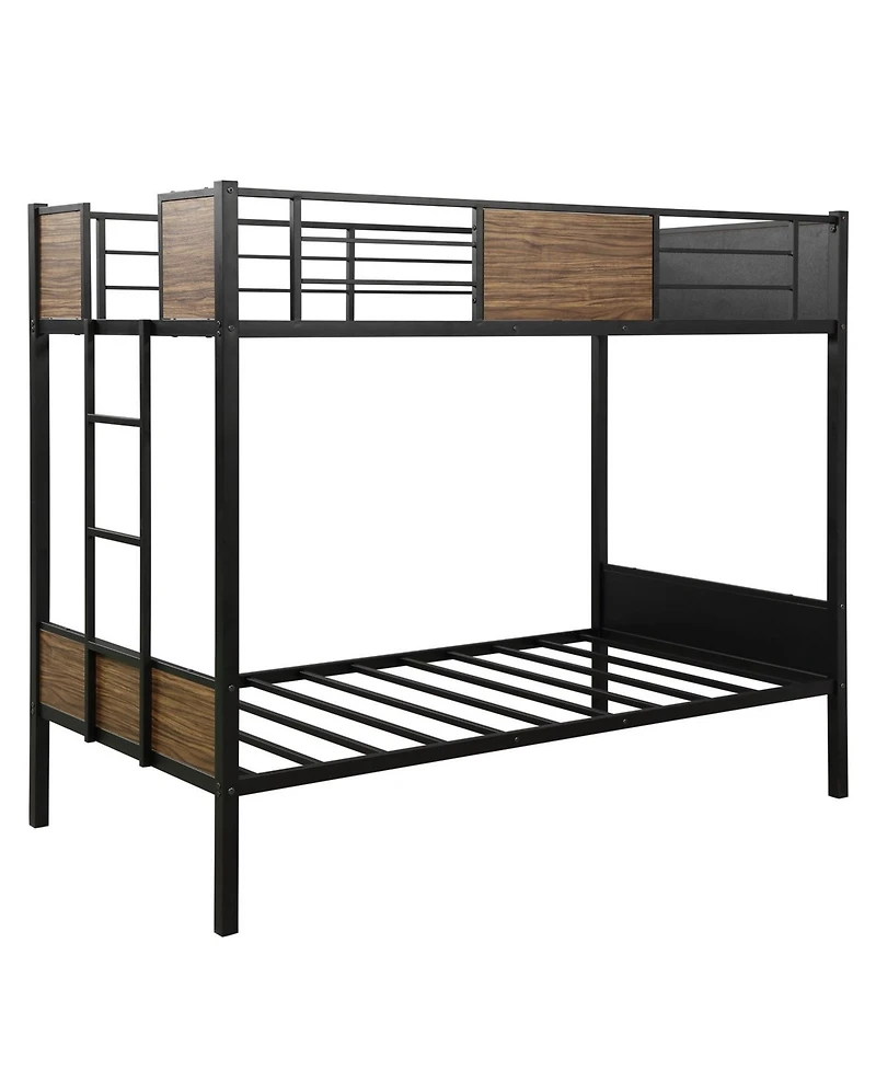 Space-Saving Bunk Bed Frame for Kids Adults and Guest Rooms