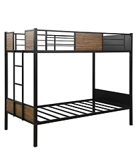 Space-Saving Bunk Bed Frame for Kids Adults and Guest Rooms