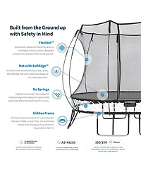Springfree Trampoline Kids Oval 8 x 13Ft Trampoline & FlexrStep V2 Safety Ladder
