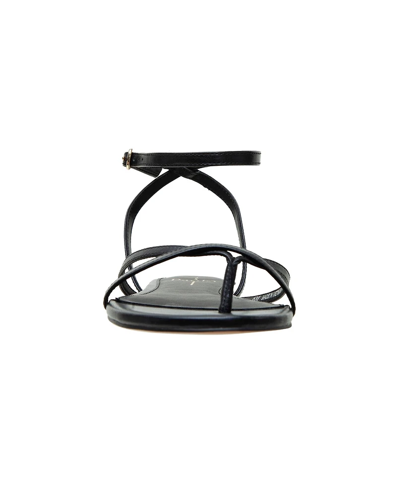 Linea Paolo Luz | Strappy Ankle Wrap Flat Leather Sandals