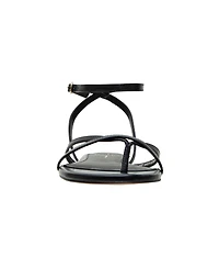 Linea Paolo Luz | Strappy Ankle Wrap Flat Leather Sandals