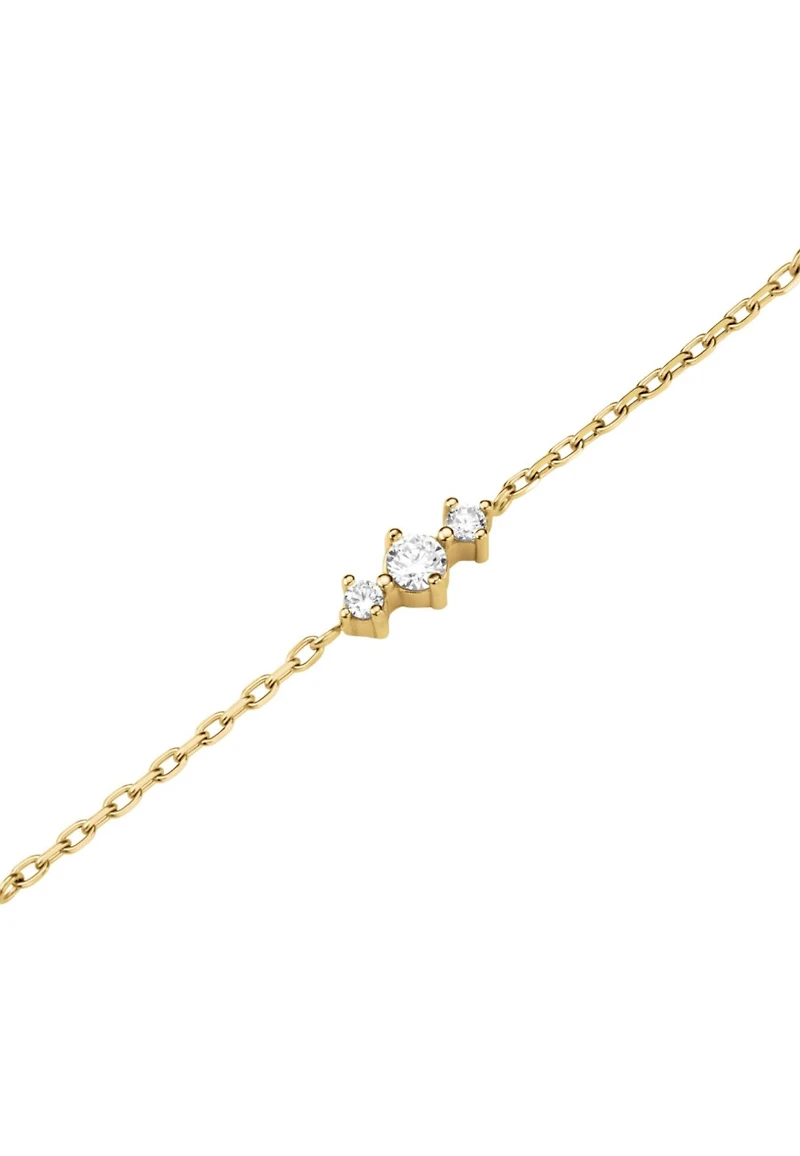 Rosefield Triple Crystal Bracelet In 14K Yellow Gold Plated Stainless Steel