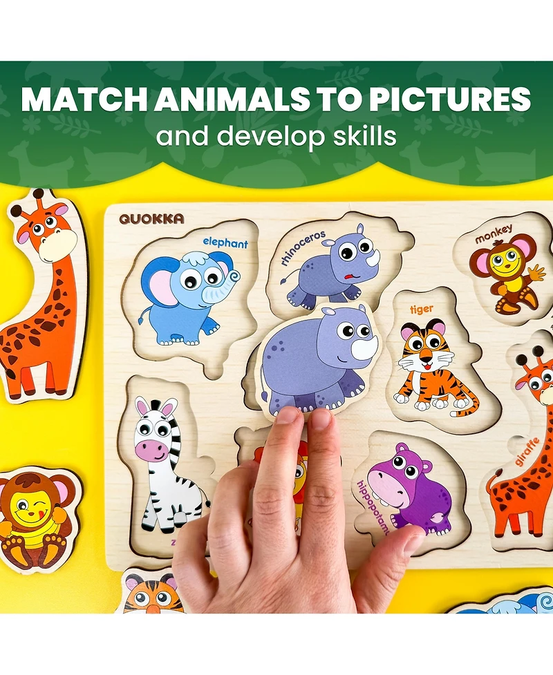 Quokka Wooden Puzzles for Toddlers 3-5 - Games Children's Learning