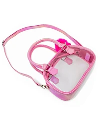 Tiny Treats + Zomi Gems Girls Game Day Glam Clear Crossbody Handbag, Hot Pink