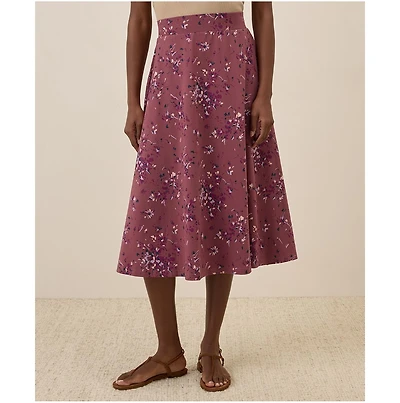 Pact Women's Organic Cotton Fit & Flare Midi Skirt