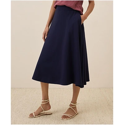 Pact Women's Organic Cotton Fit & Flare Midi Skirt