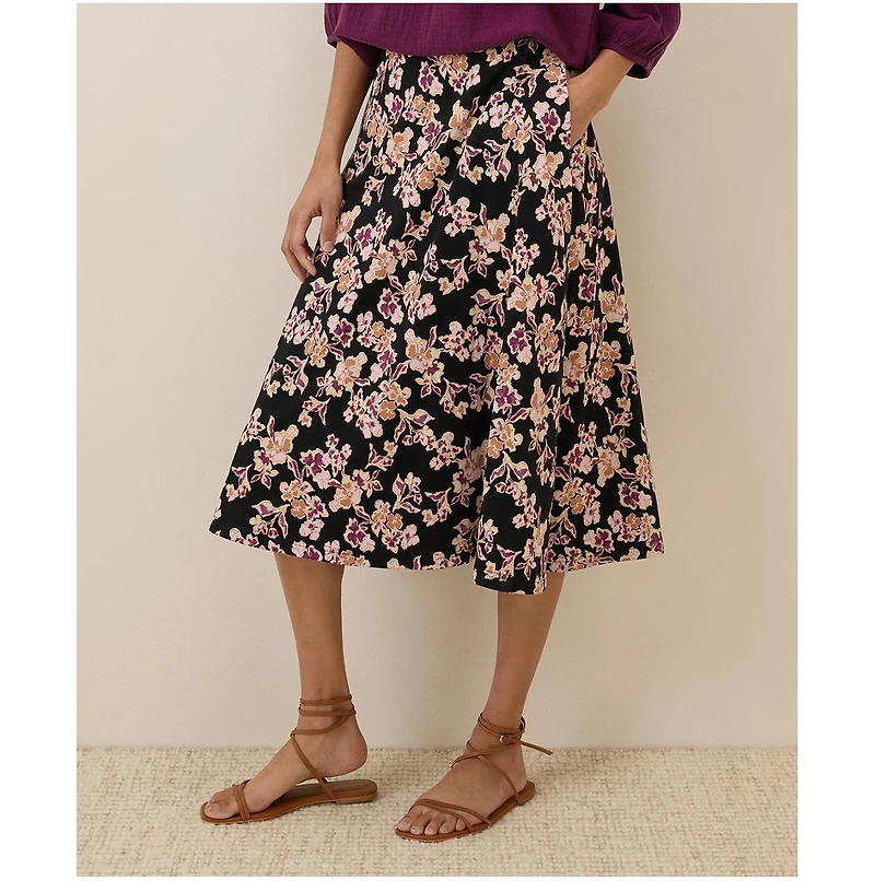 Pact Women's Organic Cotton Fit & Flare Midi Skirt