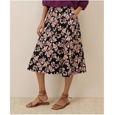 Pact Women's Organic Cotton Fit & Flare Midi Skirt