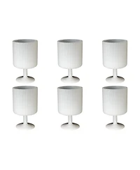 Abode Homewares Mesa Goblet Glasses, Set of 6