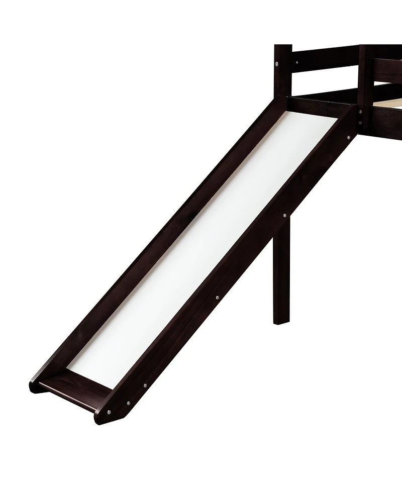 Low Loft Bed with Slide – Fun and Space-Saving Design