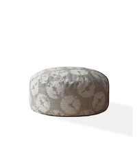 Soft Canvas Floral Pouf Ottoman for Footrest and Extra Seating