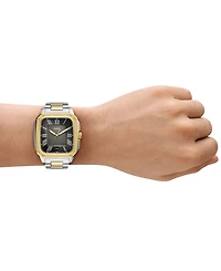 Fossil Men's Crosby Three-Hand Date Two-Tone Stainless-Steel Watch, 42mm