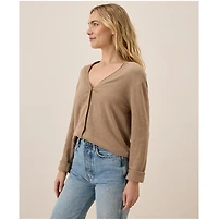 Pact Women's Organic Cotton Classic Fine Knit V-Neck Cardigan