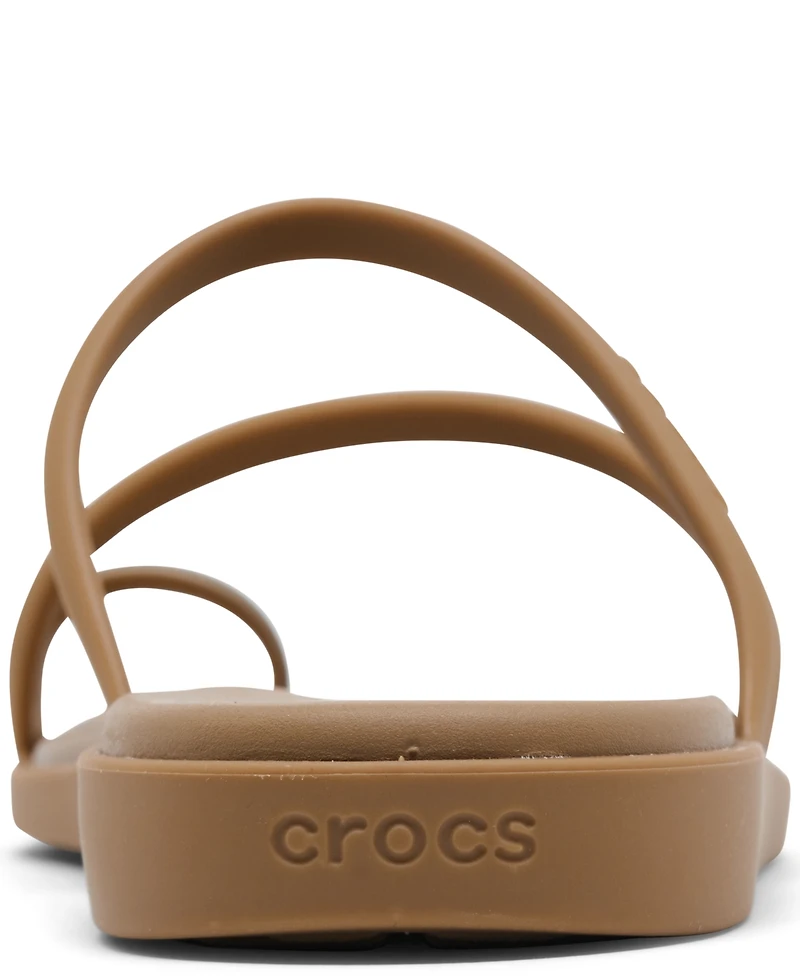 Crocs Women's Miami Metallic Toe Loop Sandals from Finish Line