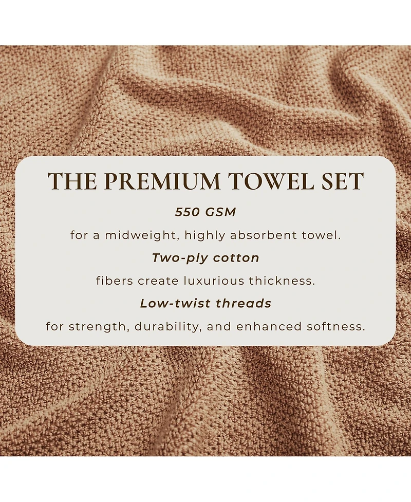 Linery & Co. Cotton Textured 6-Piece Bath Towel Set