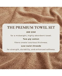 Linery & Co. Cotton Textured 6-Piece Bath Towel Set