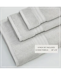 Linery & Co. Quick-Drying Cotton 6-Piece Hand Towel Set