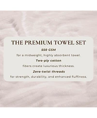 Linery & Co. Luxury 100% Combed Cotton 6-Piece Bath Towel Set