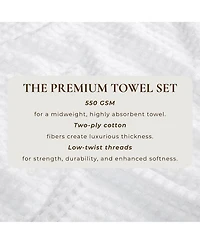 Linery & Co. Quick-Drying Cotton Diamond Waffle Textured Hand Towel, 26" x 16"