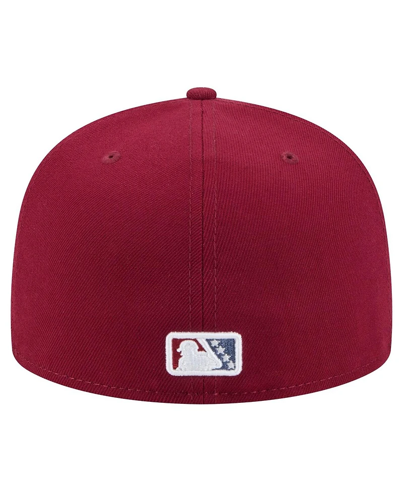 New Era Men's Burgundy Frisco RoughRiders Authentic Collection 59FIFTY Hat
