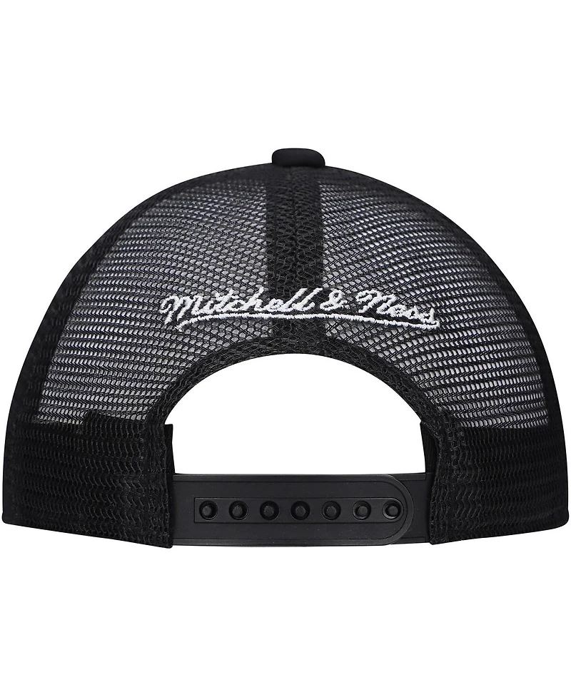 Mitchell & Ness Big Boys and Girls Black Chicago Blackhawks Core Trucker Adjustable Hat