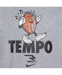 Nike 3BRAND by Russell Wilson Big Boys and Girls Gray Tempo Ballers T-Shirt
