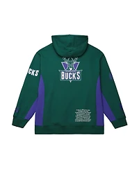 Mitchell & Ness Men's Hunter Green Milwaukee Bucks Hardwood Classics Team Origins Fleece Pullover Hoodie