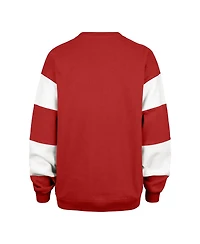 '47 Brand Women's Red Detroit Wings Eephus Barred Pullover Sweatshirt