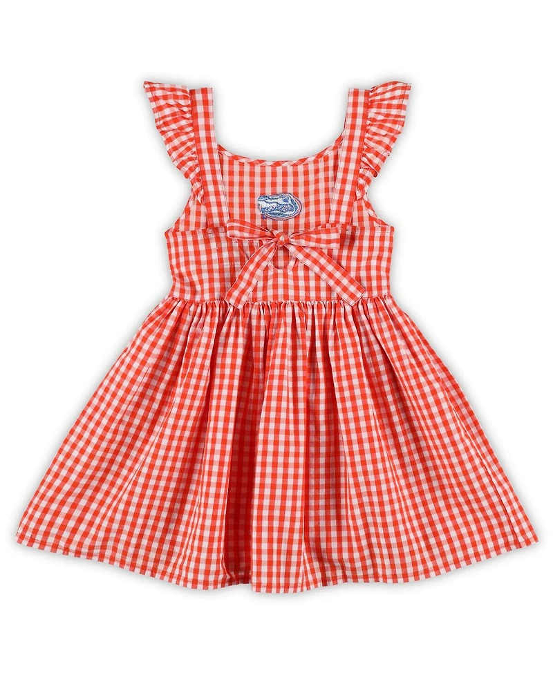 Garb Toddler Girls Orange Florida Gators Constance Gingham Dress