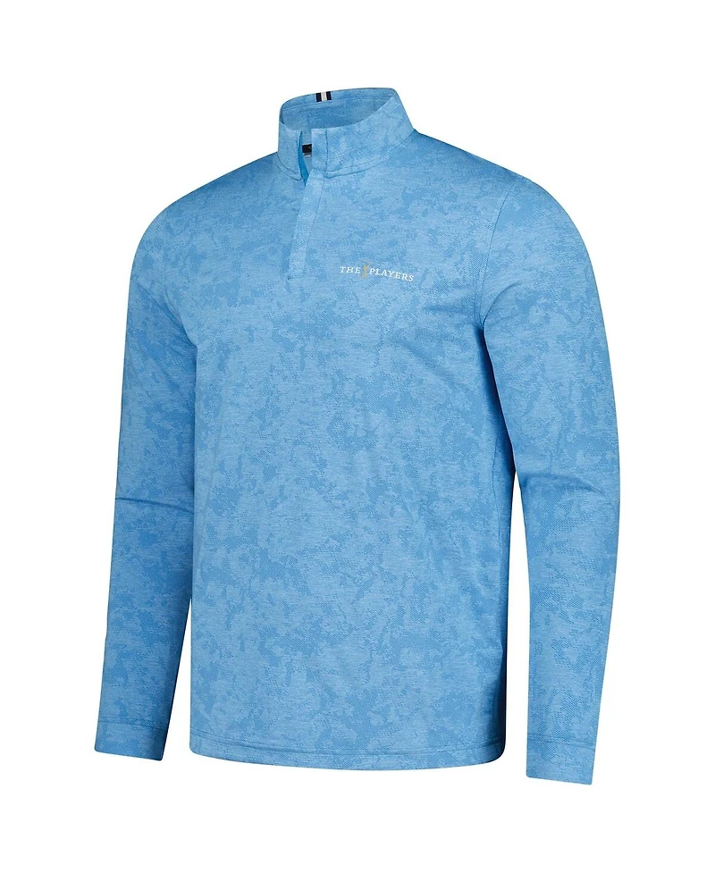 Under Armour Men's Blue The Players Line Dye Jacquard Quarter-Zip Pullover Sweatshirt