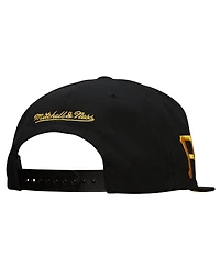 Mitchell & Ness Men's Black Pittsburgh Pirates Team Tagged Snapback Hat