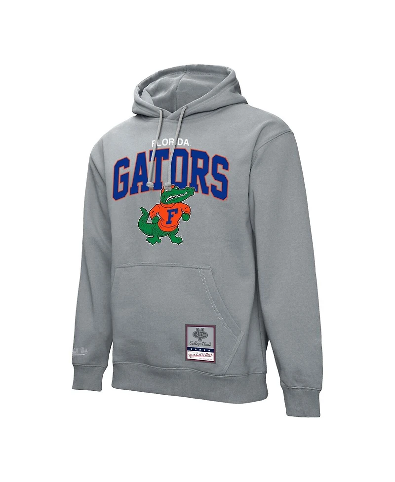 Mitchell & Ness Men's Heather Gray Florida Gators Classic Arch Pullover Hoodie