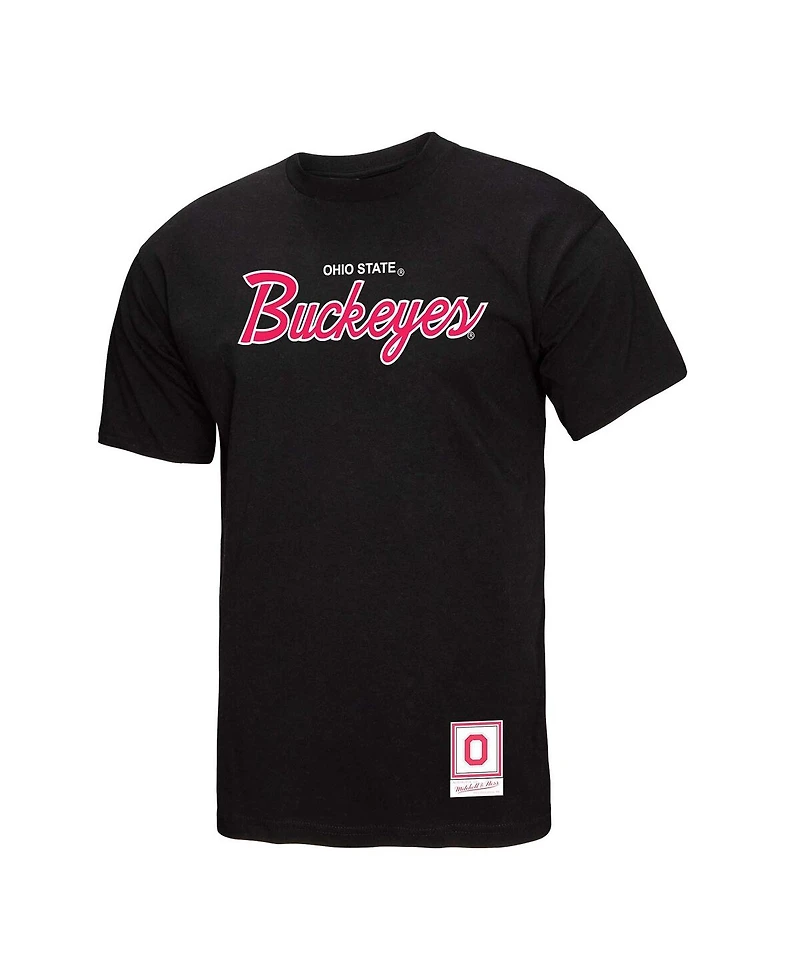 Mitchell & Ness Men's Black Ohio State Buckeyes Elite Script T-Shirt
